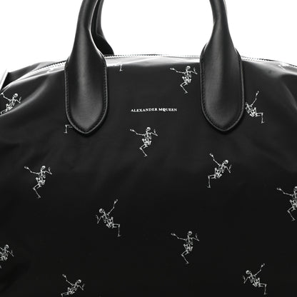 Alexander McQueen Nylon Dancing Skeleton Duffle Black White 6 of 10