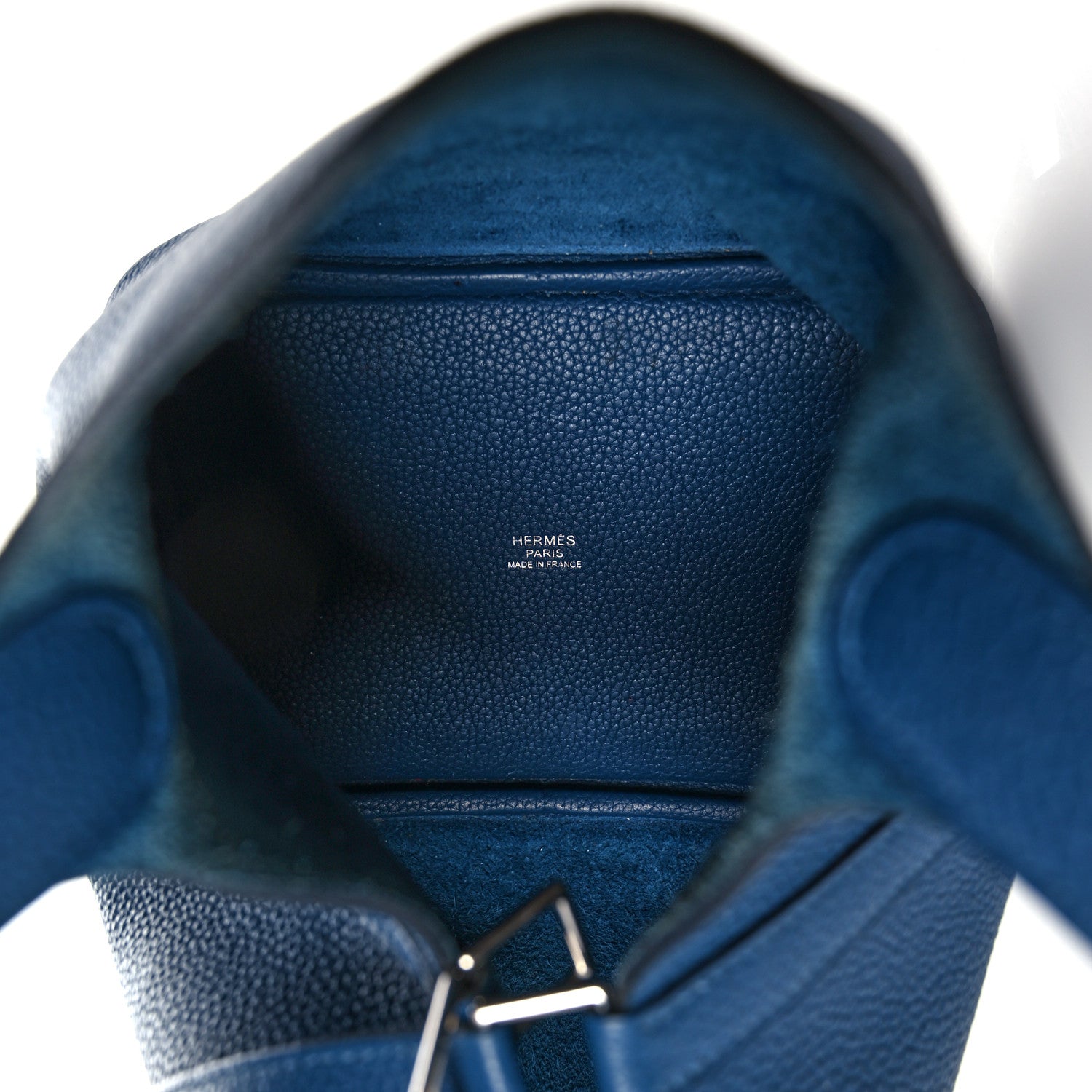 Hermes Taurillon Clemence Picotin Lock 18 PM Deep Blue 5 of 13