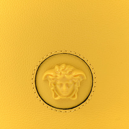 Versace Calfskin La Medusa Mini Hobo Crossbody Yellow 7 of 9