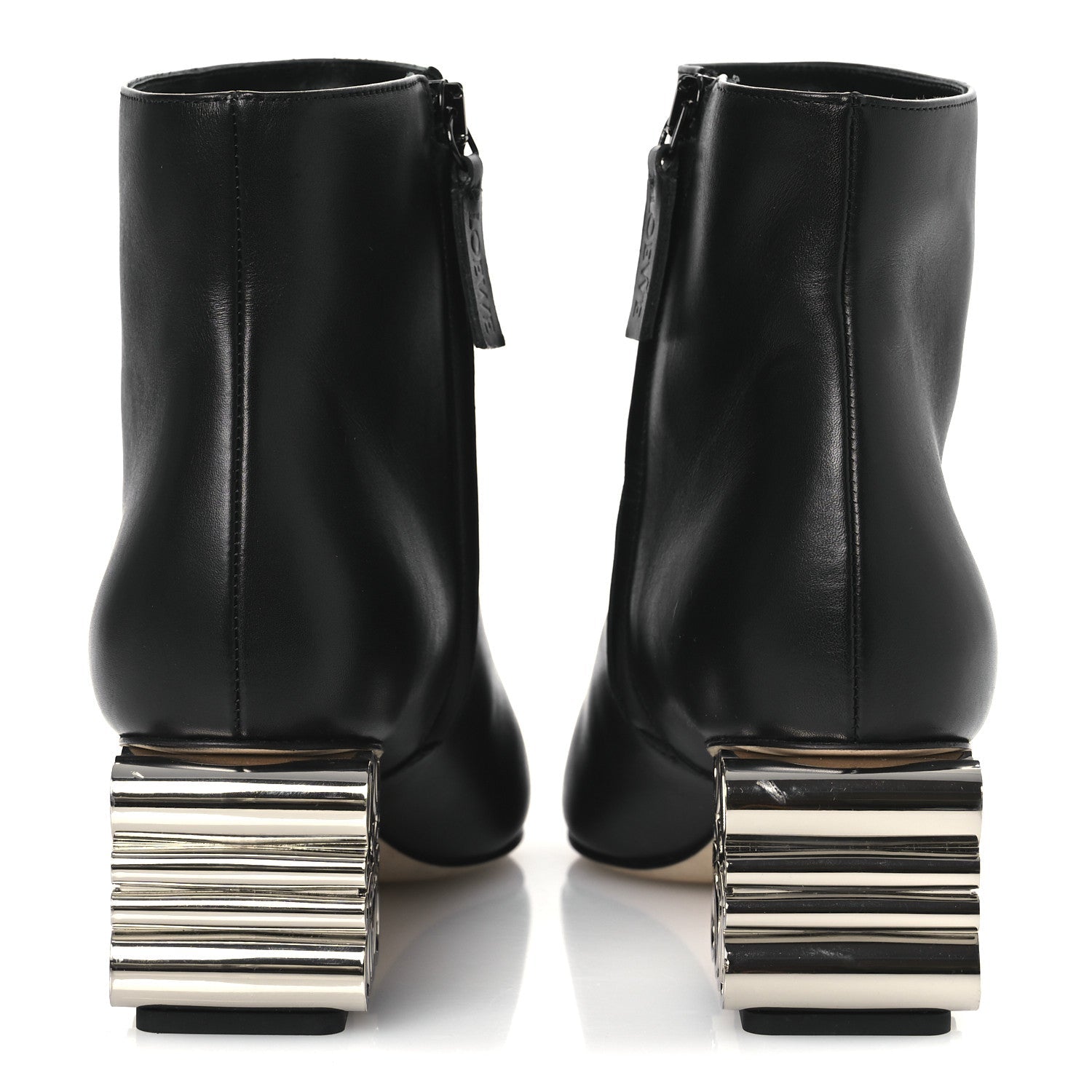 Loewe Calfskin Anagram Ankle Boots 39 Black 4 of 7