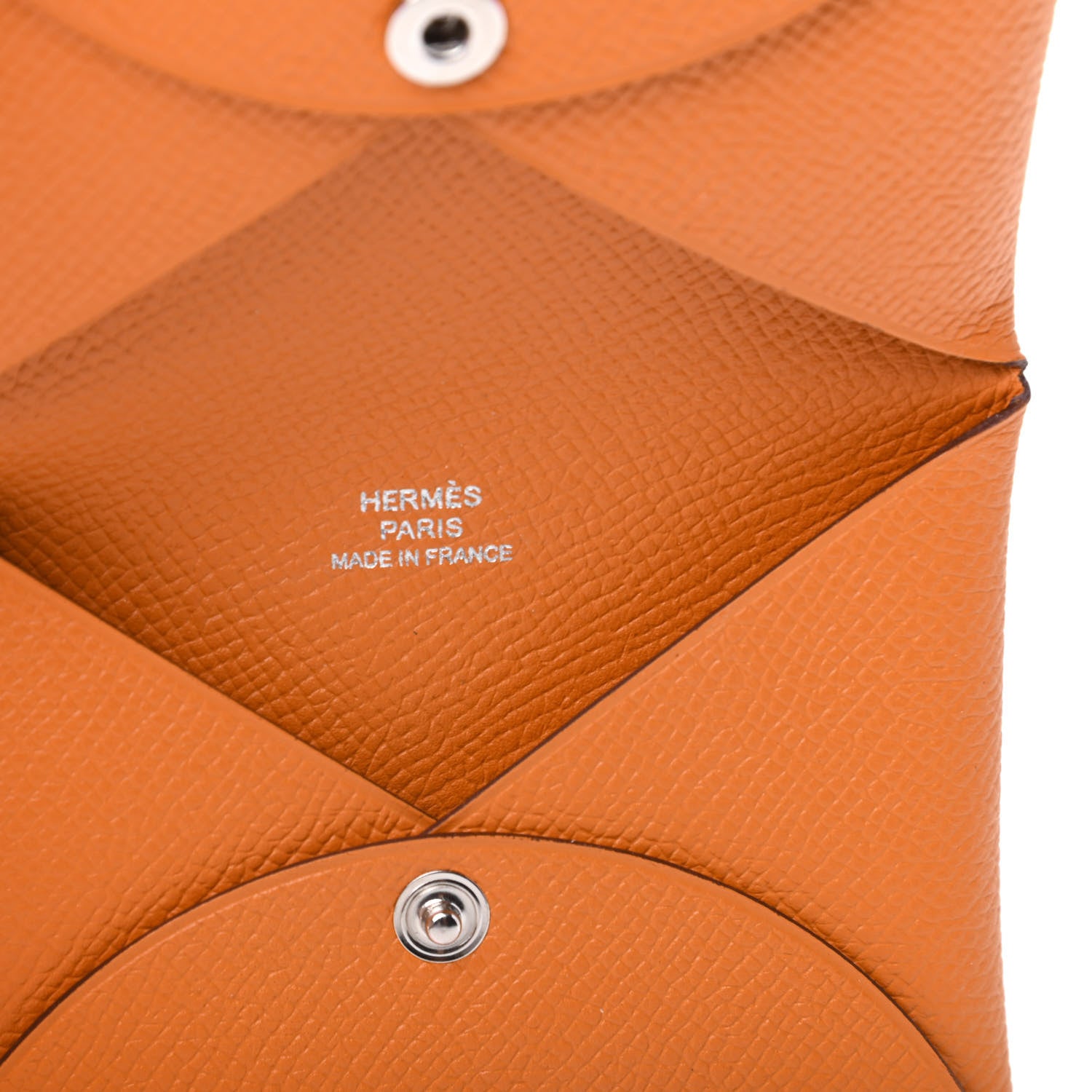 Hermes Epsom Calvi Card Case Abricot 6 of 10