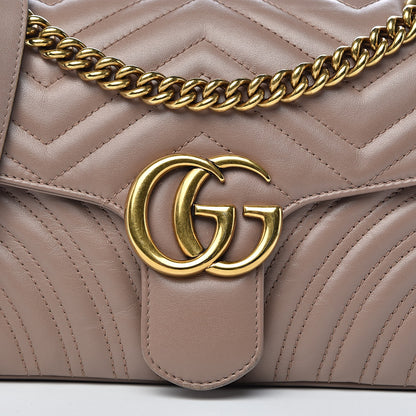 Gucci Calfskin Matelasse Small GG Marmont Shoulder Bag Porcelain Rose 11 of 11