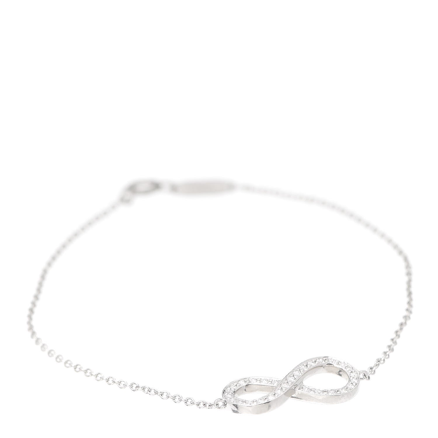 Tiffany Platinum Diamond Infinity Bracelet 1 of 7
