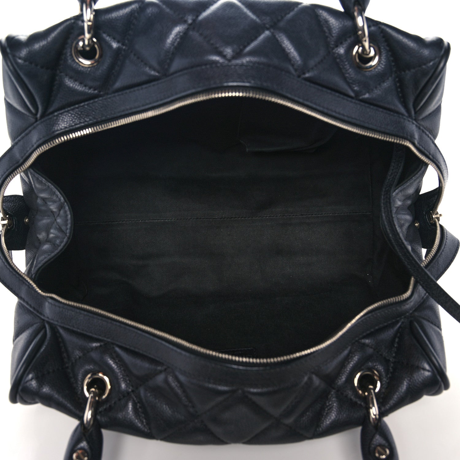 Chanel Caviar Quilted CC Timeless Bowler Black 5 of 10
