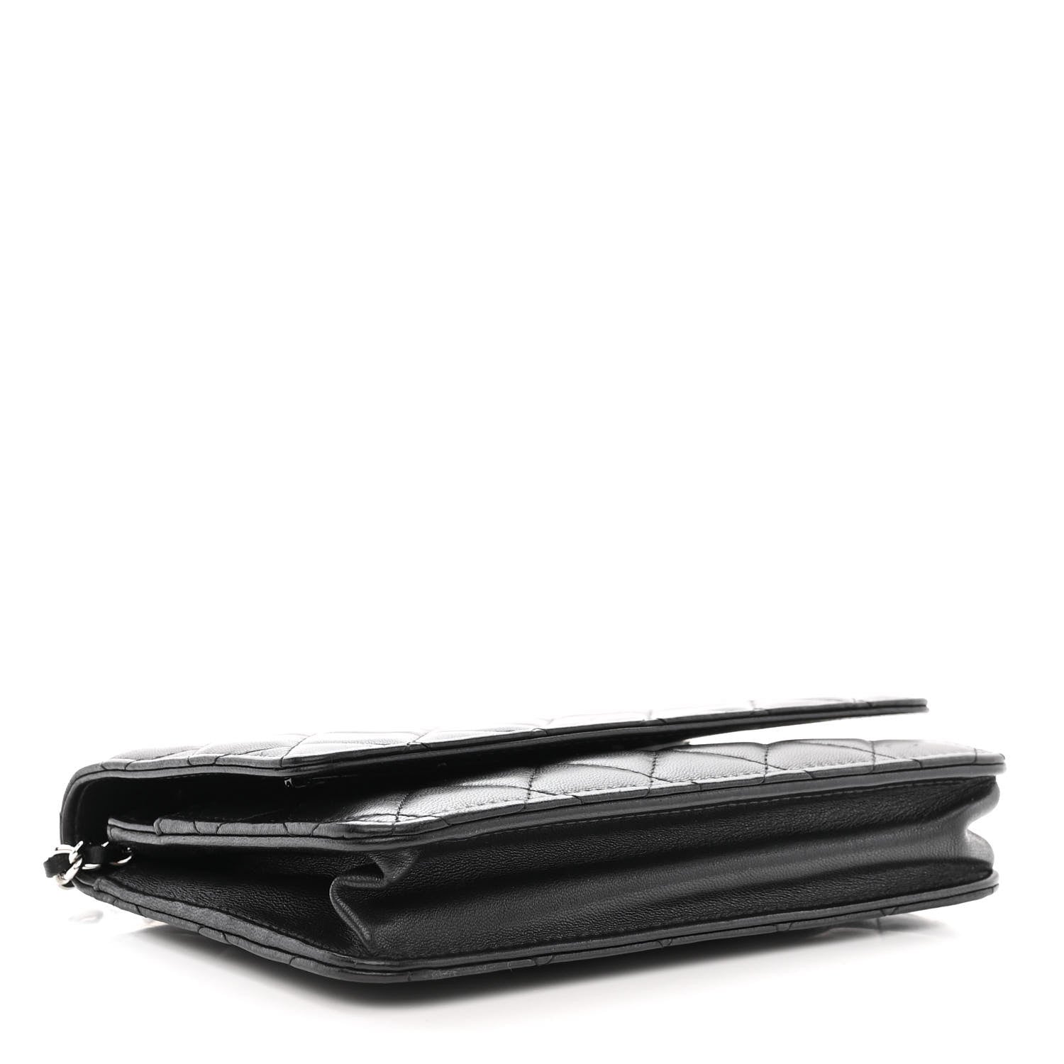 Chanel Lambskin Quilted Wallet On Chain WOC Black 4 of 16