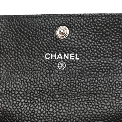 Chanel Caviar Quilted Flap Card Holder Black 8 of 8