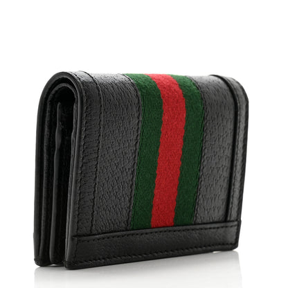Gucci Calfskin Web Ophidia Card Case Black 3 of 9