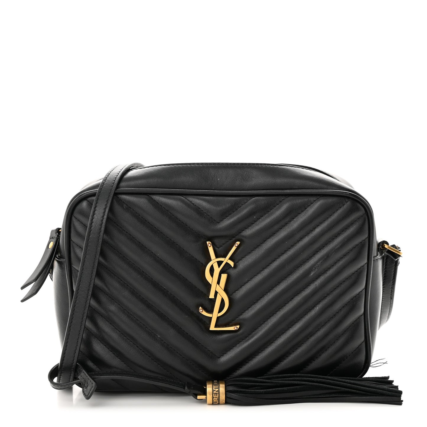 Calfskin Matelasse Monogram Lou Camera Bag Black