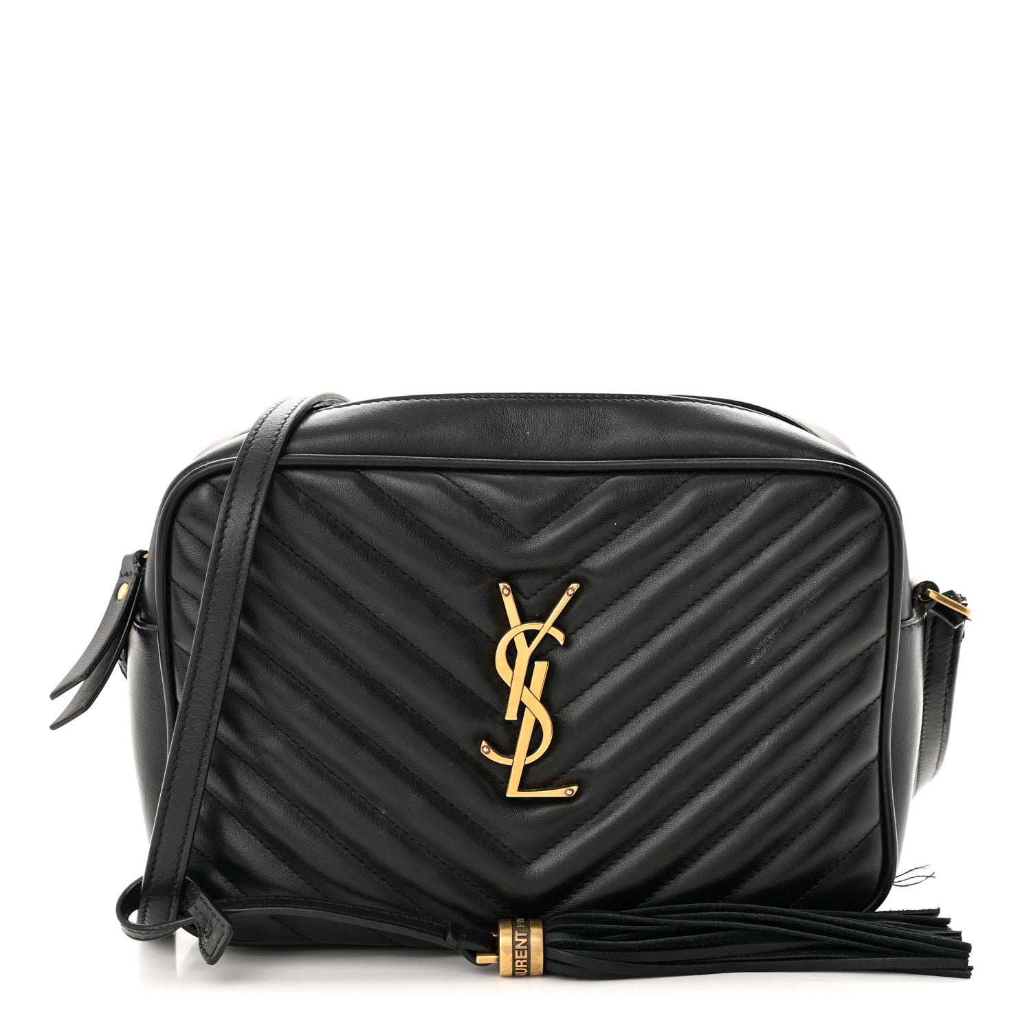 Saint Laurent Calfskin Matelasse Monogram Lou Camera Bag Black 1 of 16