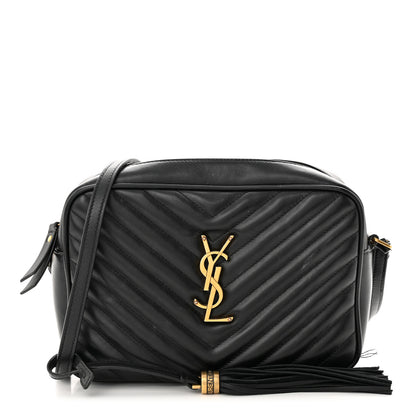 Saint Laurent Calfskin Matelasse Monogram Lou Camera Bag Black 1 of 16