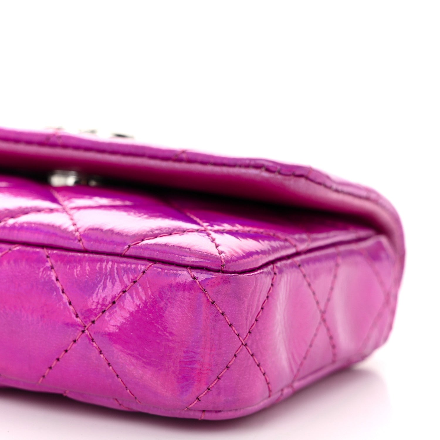 Chanel Patent Lambskin Quilted CC Hook Card Holder Pink 11 of 11