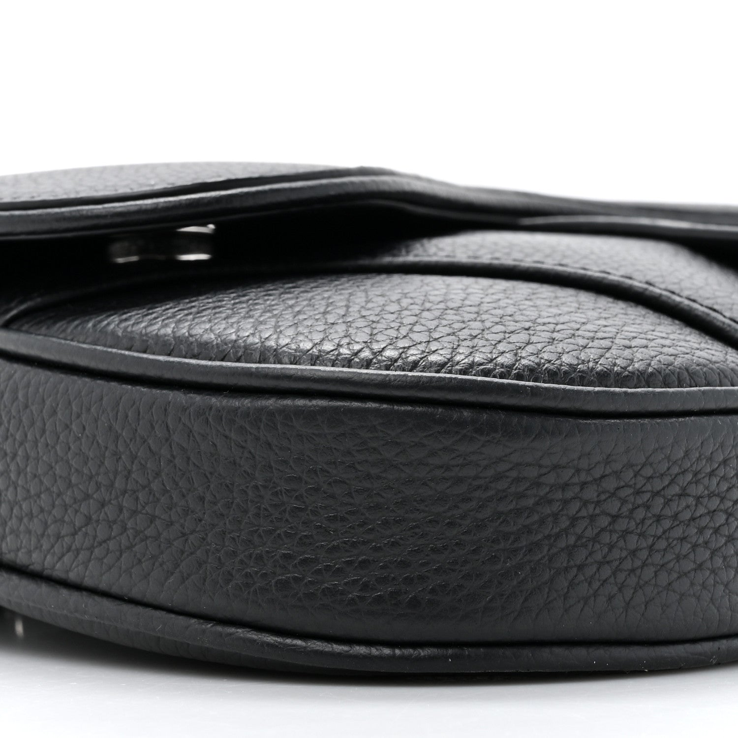 Christian Dior Grained Calfskin Mens Mini Saddle Bag Black 10 of 10