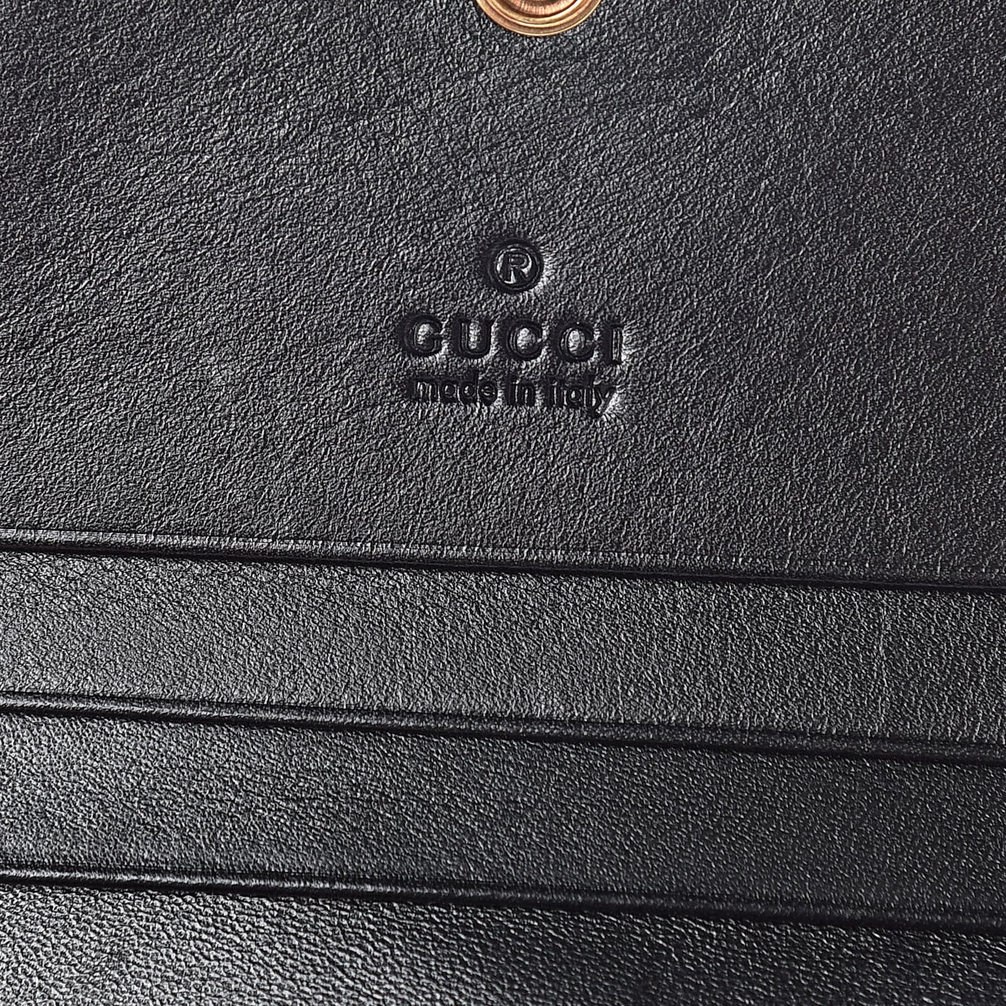 Calfskin Matelasse GG Marmont Card Case Wallet Black White