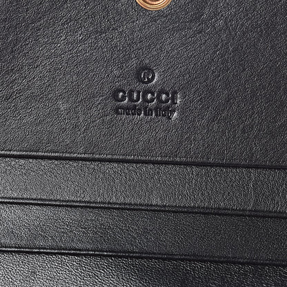 Gucci Calfskin Matelasse GG Marmont Card Case Wallet Black White 6 of 9