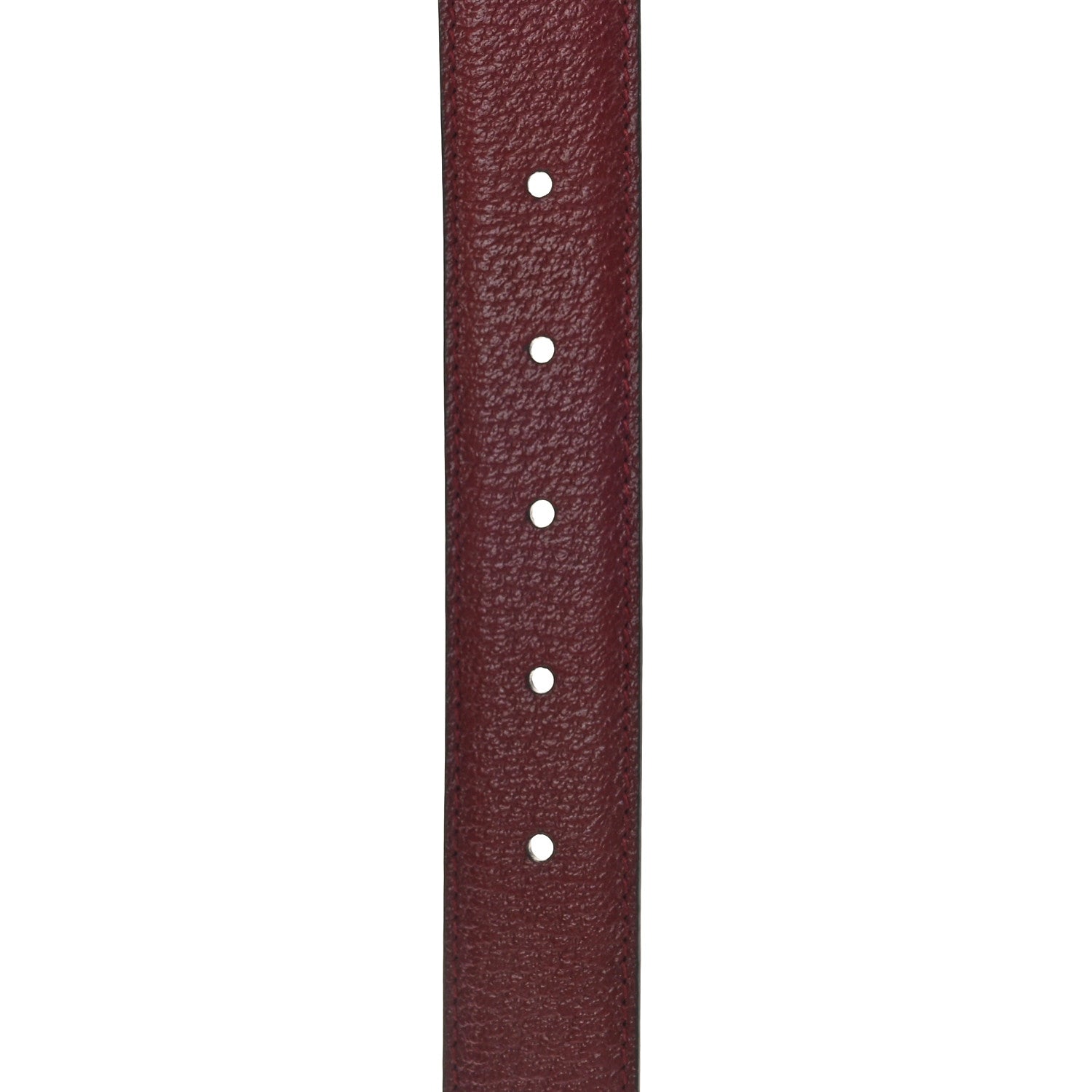 Gucci Textured Dollar Calfskin Ciny Calf Lux Squared Interlocking G 30mm Reversible Belt 95 38 Burgundy Warm Ebony 4 of 5