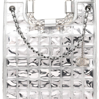 Chanel Vinyl Ice Cube Large Shopper Tote Silver 7 of 9