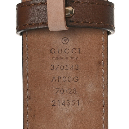 Gucci Calfskin Interlocking G 37mm Belt 70 28 Nut Brown 3 of 7