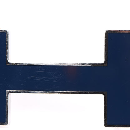 Hermes Enamel Quizz H Belt Buckle Bleu Horizon 5 of 5