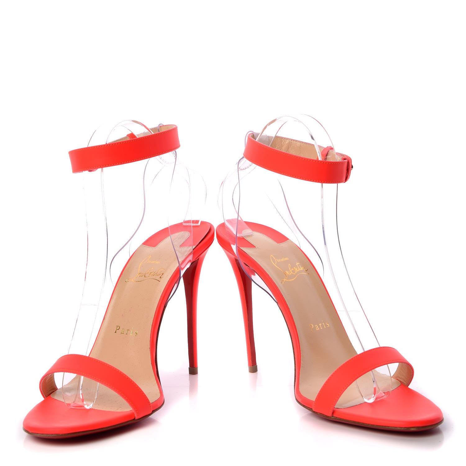 Christian Louboutin Shiny Nappa PVC Jonatina 100 Sandals 40.5 Bikini 5 of 12