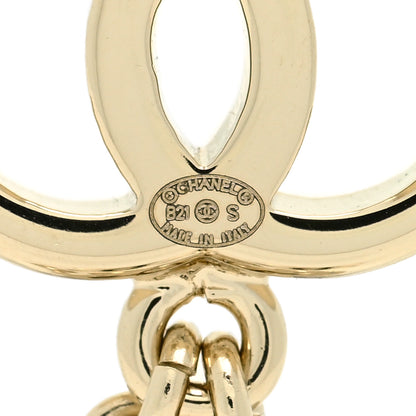 Chanel Metal CC Bead Drop Earrings Gold 4 of 4