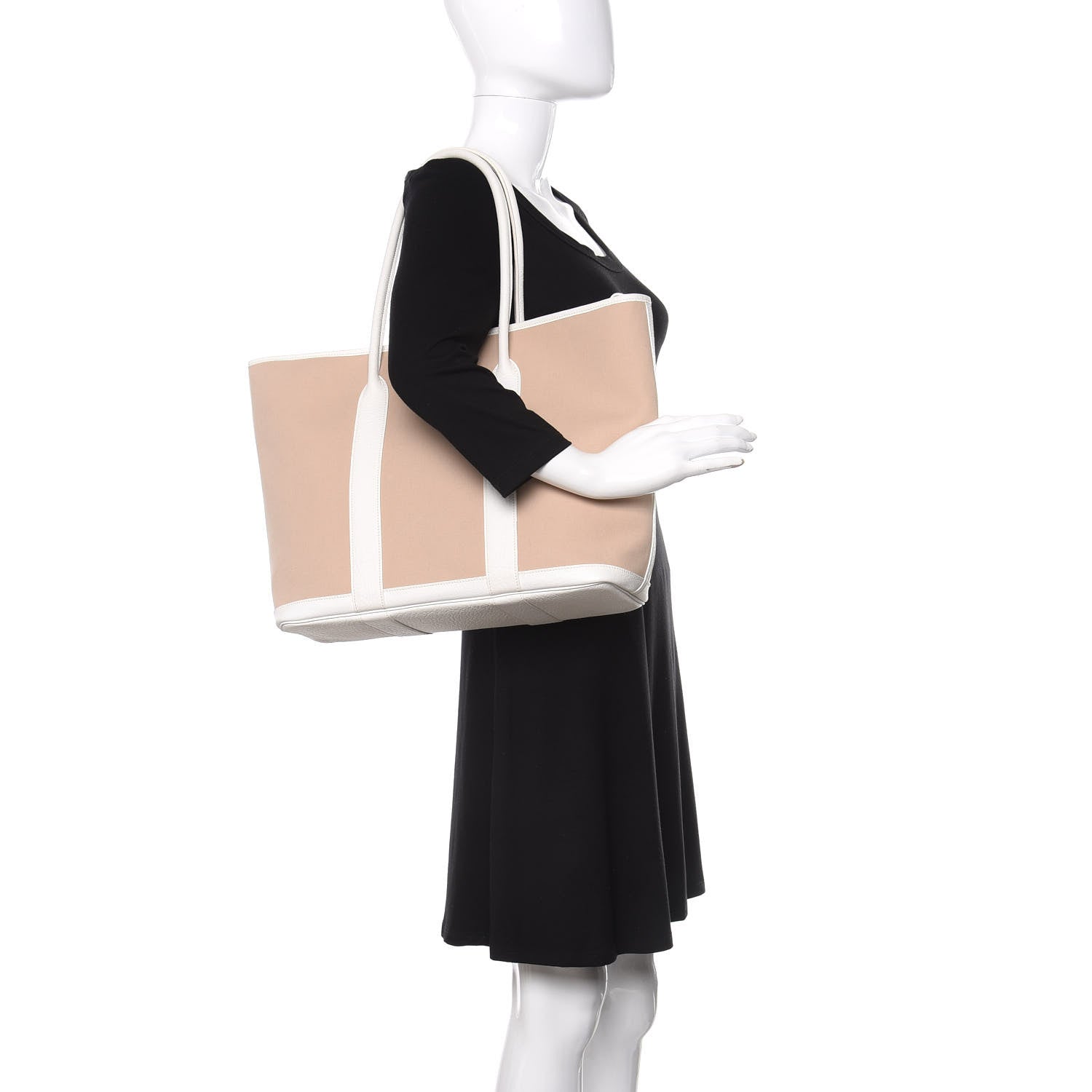 Hermes Buffle Skipper Toile Garden 36 MM Zip Tote White 2 of 10