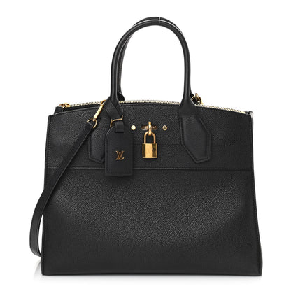 Louis Vuitton Taurillon City Steamer MM Black 1 of 11