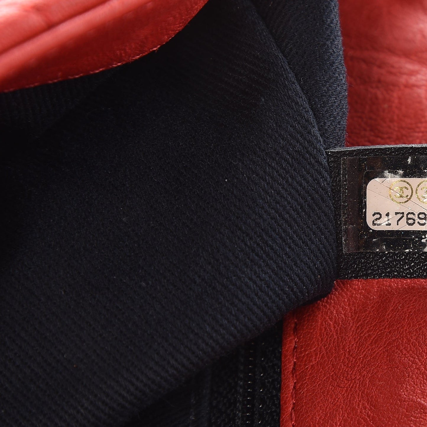 Calfskin Surpique Chevron Medium Flap Red
