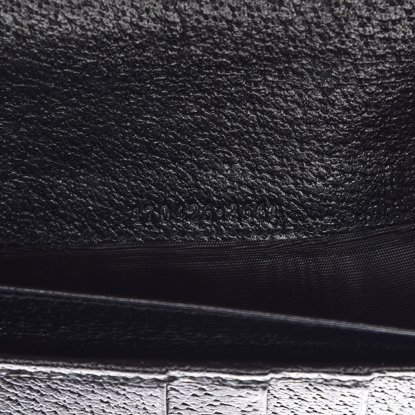 Monogram Metal Bar Chain Wallet Black