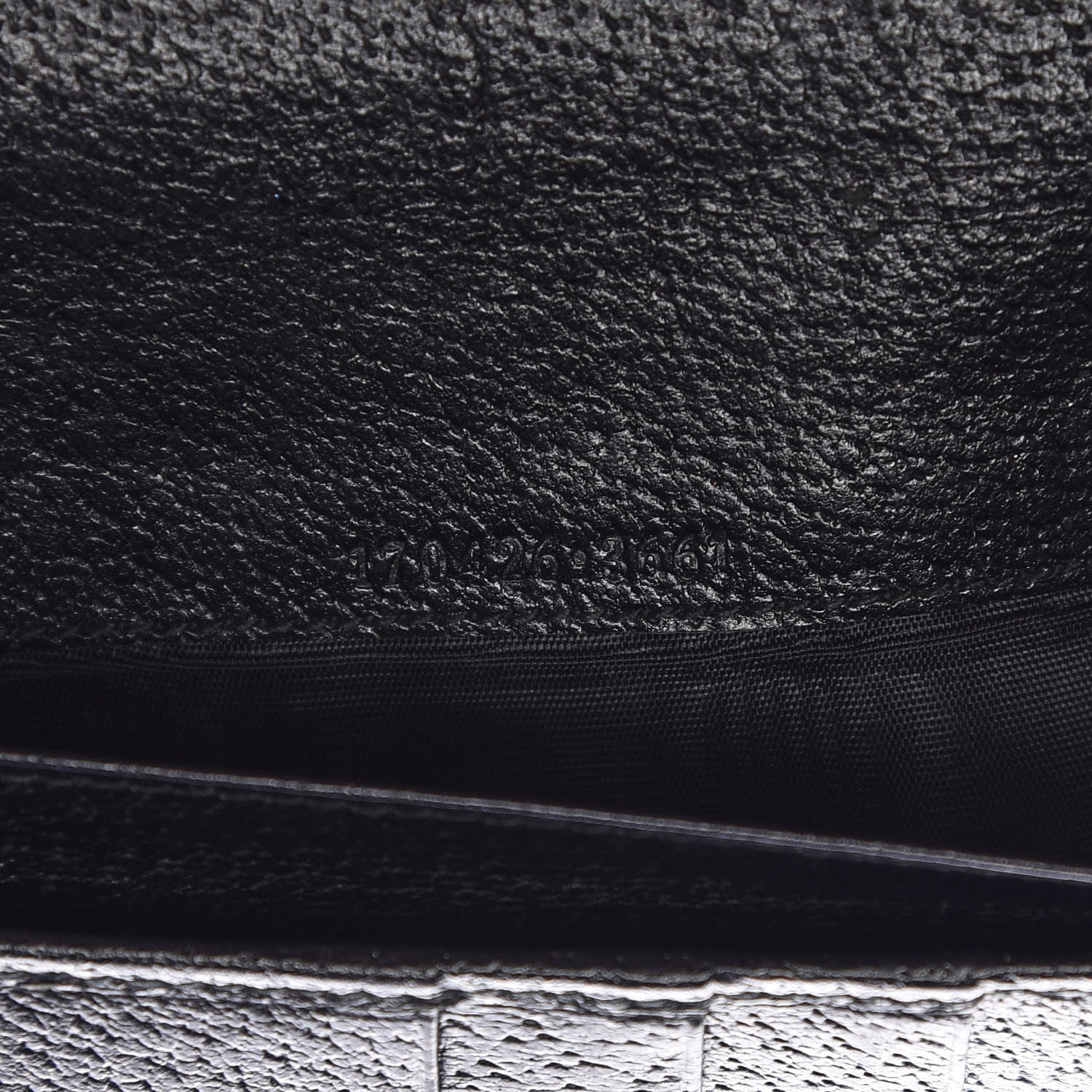 Gucci Monogram Metal Bar Chain Wallet Black 7 of 19