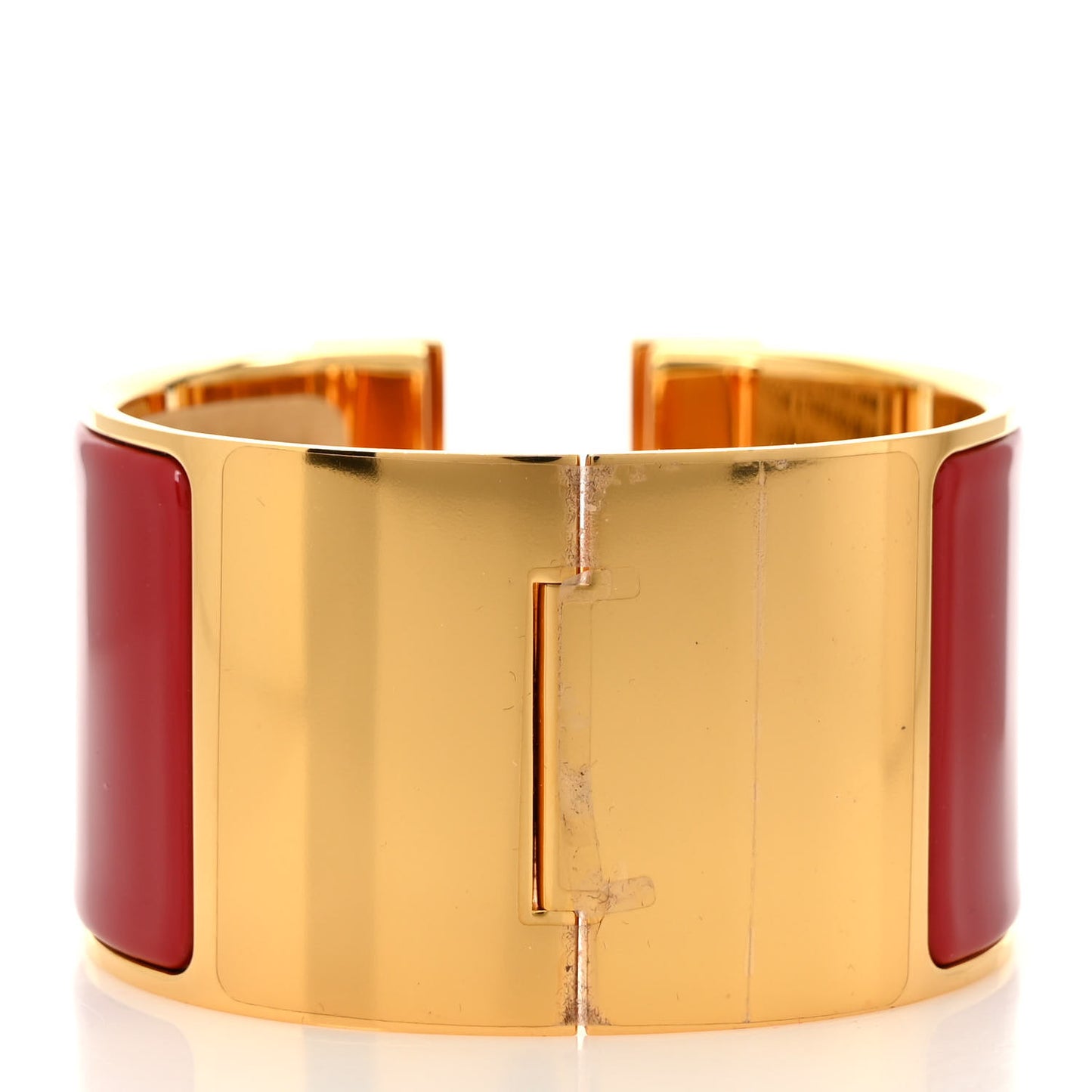 Enamel Clic Clac H Extra Wide Bracelet PM Red