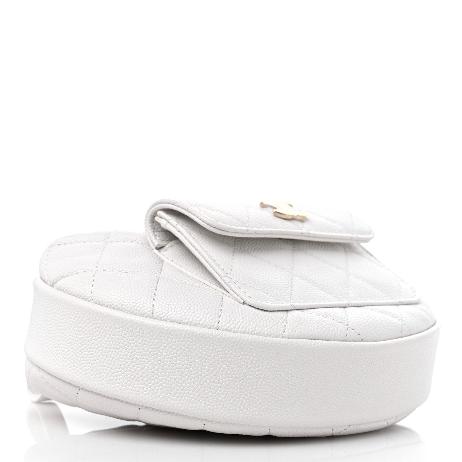 Chanel Caviar Quilted Polly Pocket Pouch Hobo White 4 of 9