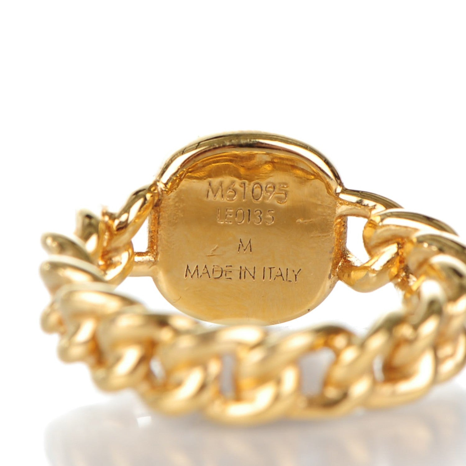 Louis Vuitton Chain ID Ring Medium 6.5 Gold 4 of 4