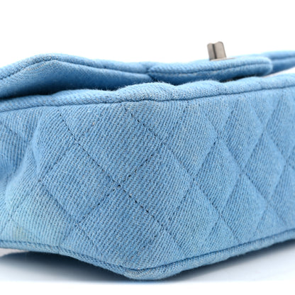 Chanel Denim Quilted Mini Rectangular Flap Blue 9 of 12