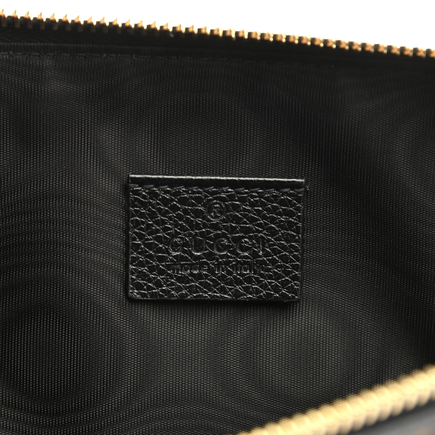 Grainy Calfskin Zumi Pouch Black