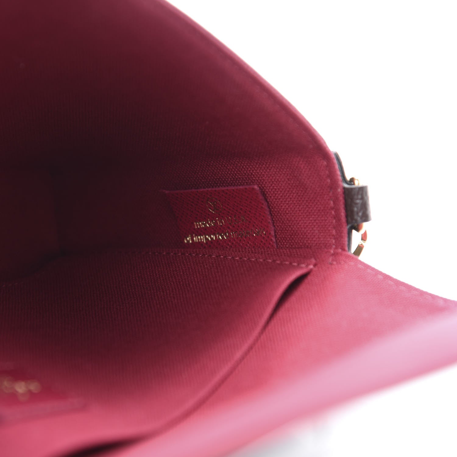 Louis Vuitton Monogram Pochette Felicie Chain Wallet Fuchsia 9 of 13