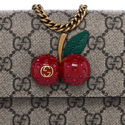 Gucci GG Supreme Monogram Mini Cherry Chain Bag 7 of 11