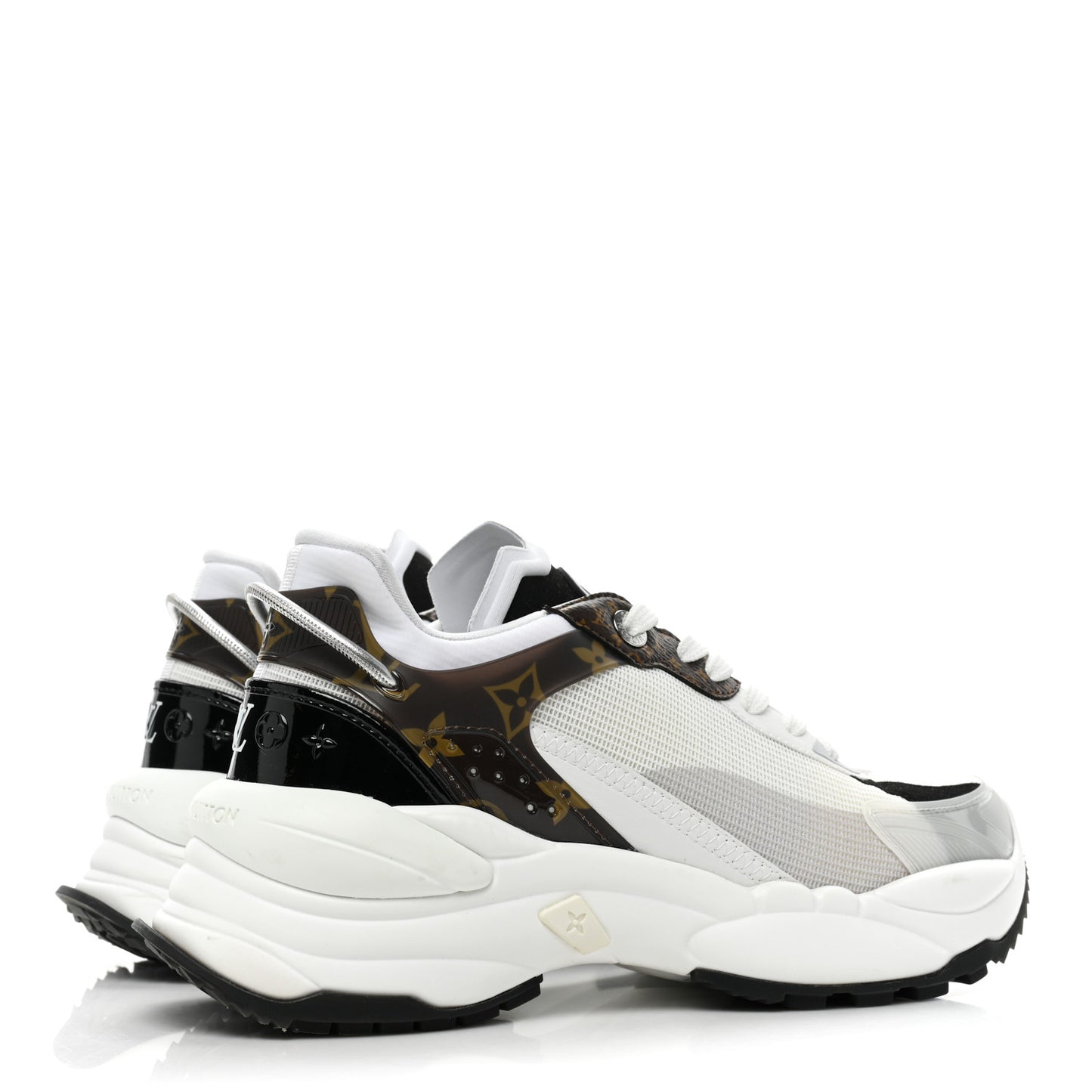 Monogram Calfskin Run 55 Sneakers 38.5 White