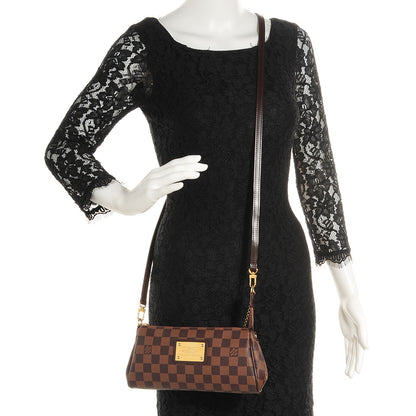 Louis Vuitton Damier Ebene Eva Clutch 2 of 7