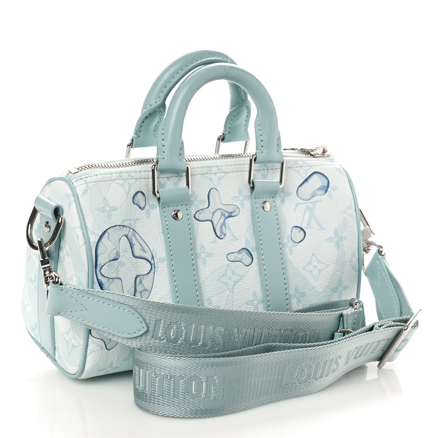 Monogram Aquagarden Keepall Bandouliere 25 Crystal Blue
