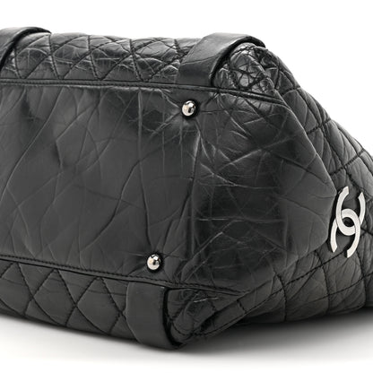 Chanel Aged Calfskin Vintage Ligne Lady Braid Tote Black 9 of 14