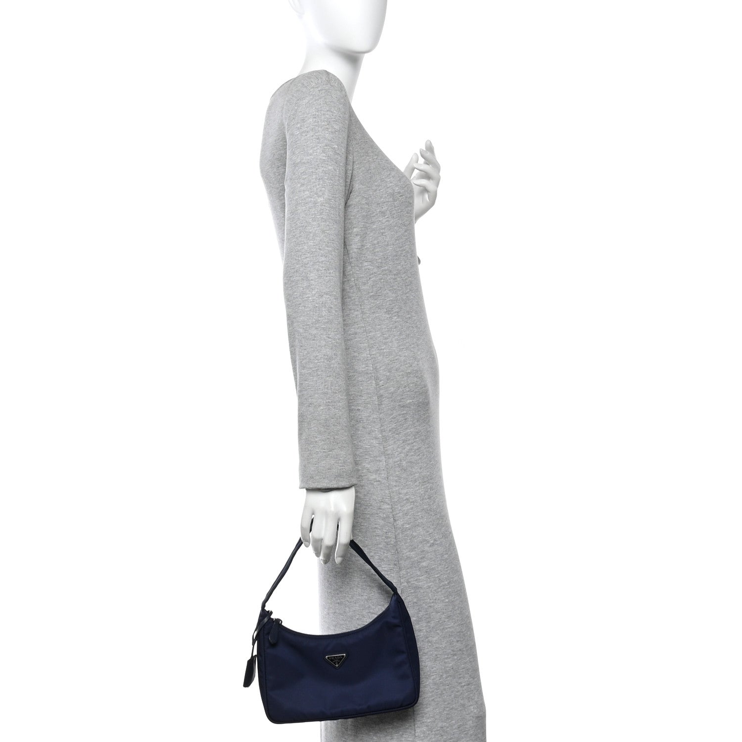 Prada Tessuto Nylon Mini Re-Edition 2000 Bag Baltico 2 of 11