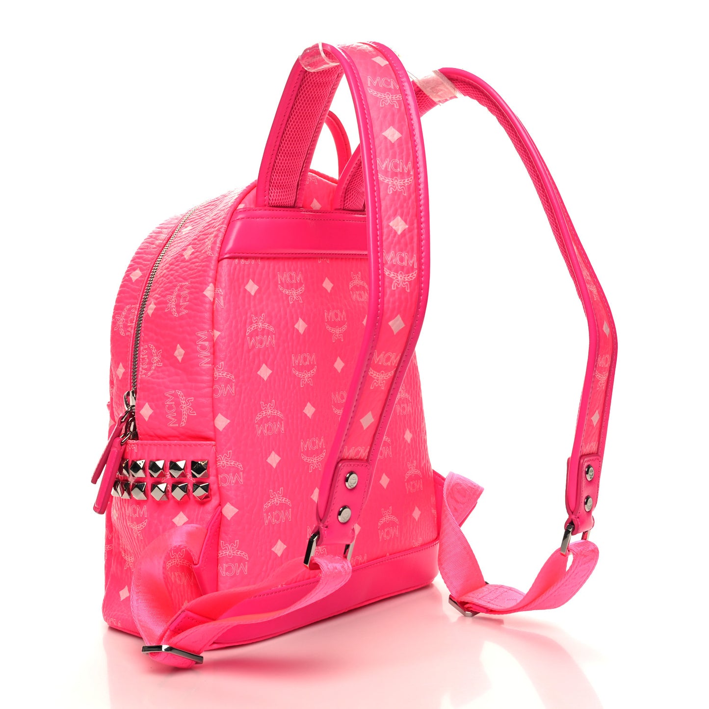 Visetos Small Side Stud Stark Backpack Neon Pink