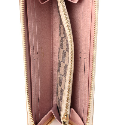 Louis Vuitton Damier Azur Clemence Wallet Rose Ballerine 5 of 10