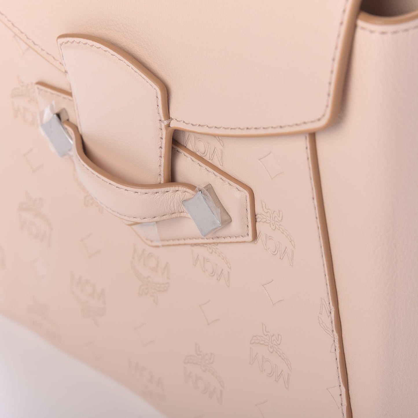 Calfskin Essential Monogram Small Backpack Bisque