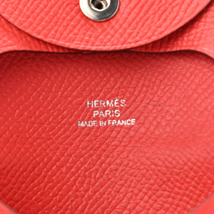 Hermes Epsom Bastia Coin Purse Rouge De Coeur 7 of 9