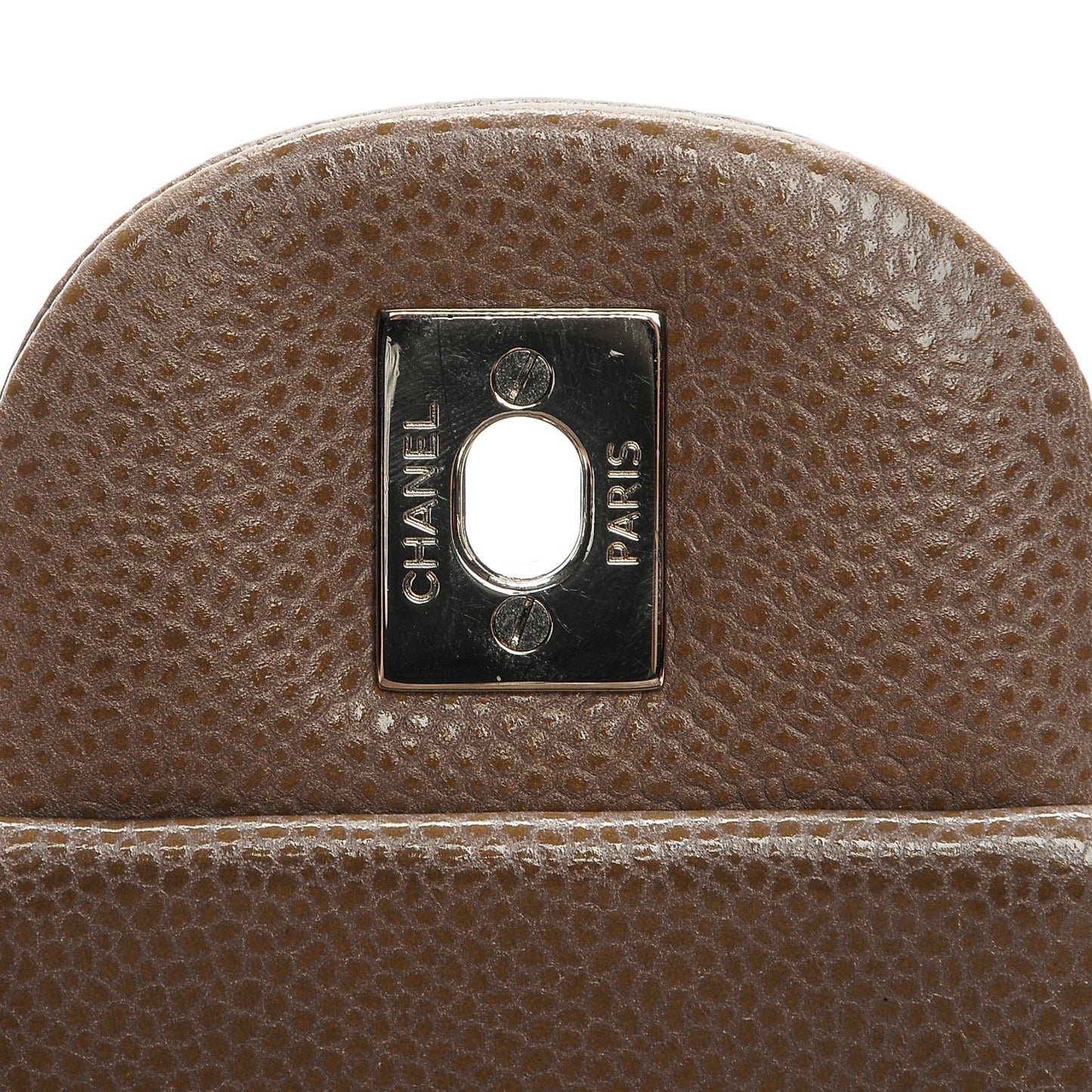 Caviar Quilted Jumbo Single Flap Brown