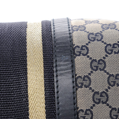 Gucci Monogram Vintage Web Medium Boston Navy Navy 16 of 18