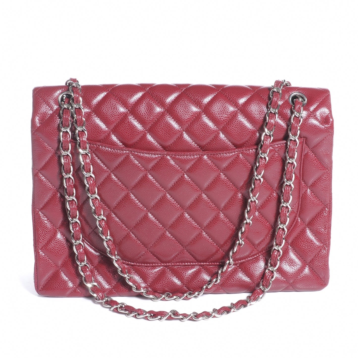Caviar Maxi Single Flap Red