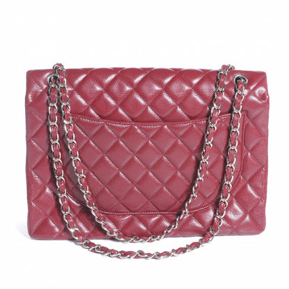 Chanel Caviar Maxi Single Flap Red 4 of 10