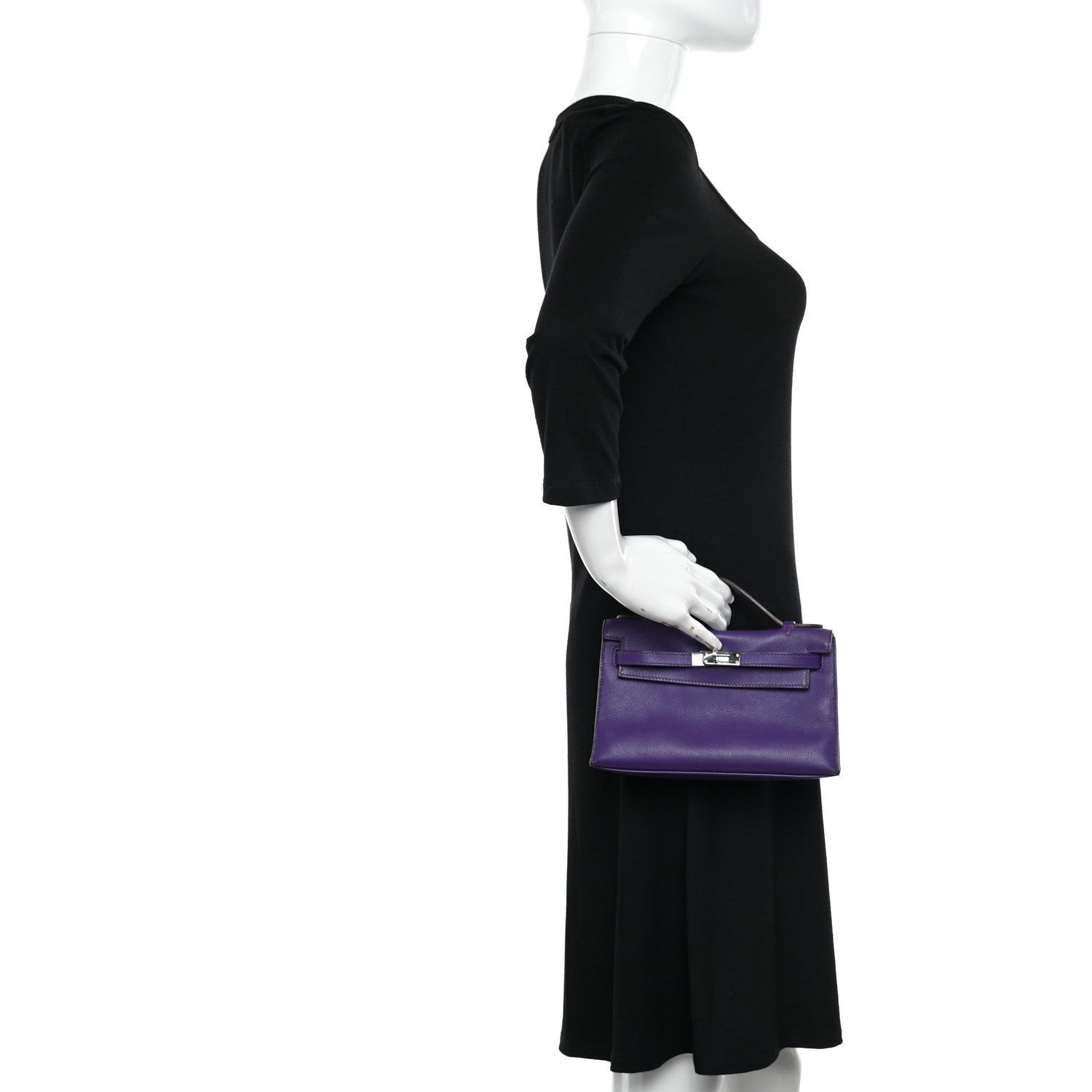 Hermes Swift Kelly Pochette Clutch Iris 2 of 12